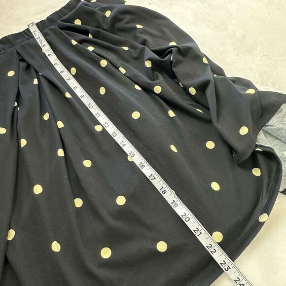 LuLaRoe Womens S Box Pleat Midi Skirt Black White Polka Dot Print Mod Rockabilly - Picture 9 of 9
